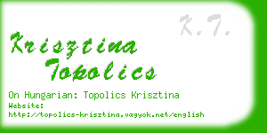 krisztina topolics business card